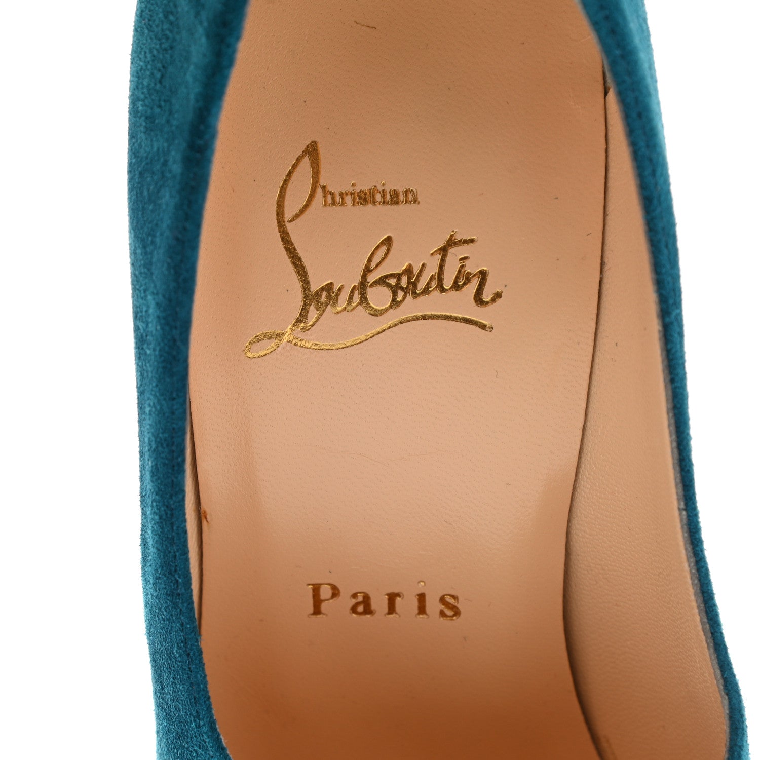 Christian Louboutin Veau Velours Miss Zorra 100 Pumps 37 Peacoock 7 of 9