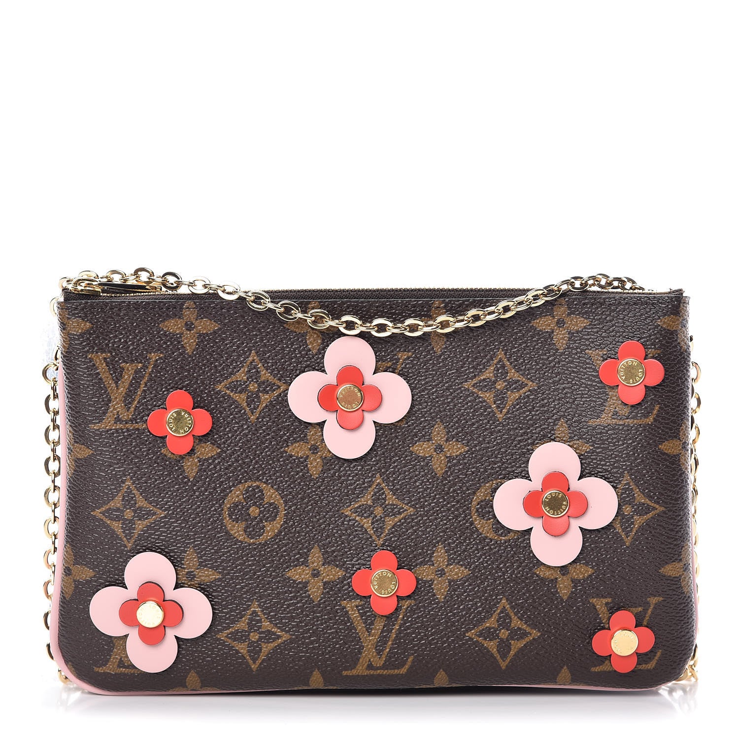 Louis Vuitton Monogram Blooming Flowers Double Zip Pochette 1 of 9