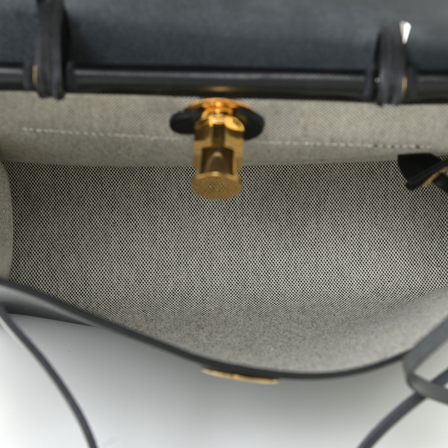 Hermes Toile H Berline Vache Hunter Herbag Zip PM 31 Black Ecru 7 of 10