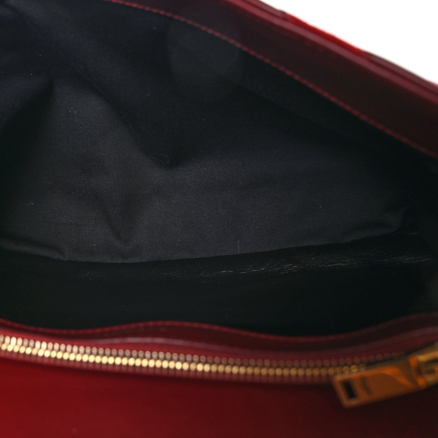 Saint Laurent Calfskin Suede Matelasse Chevron Large Monogram College Bag Burgundy 5 of 12