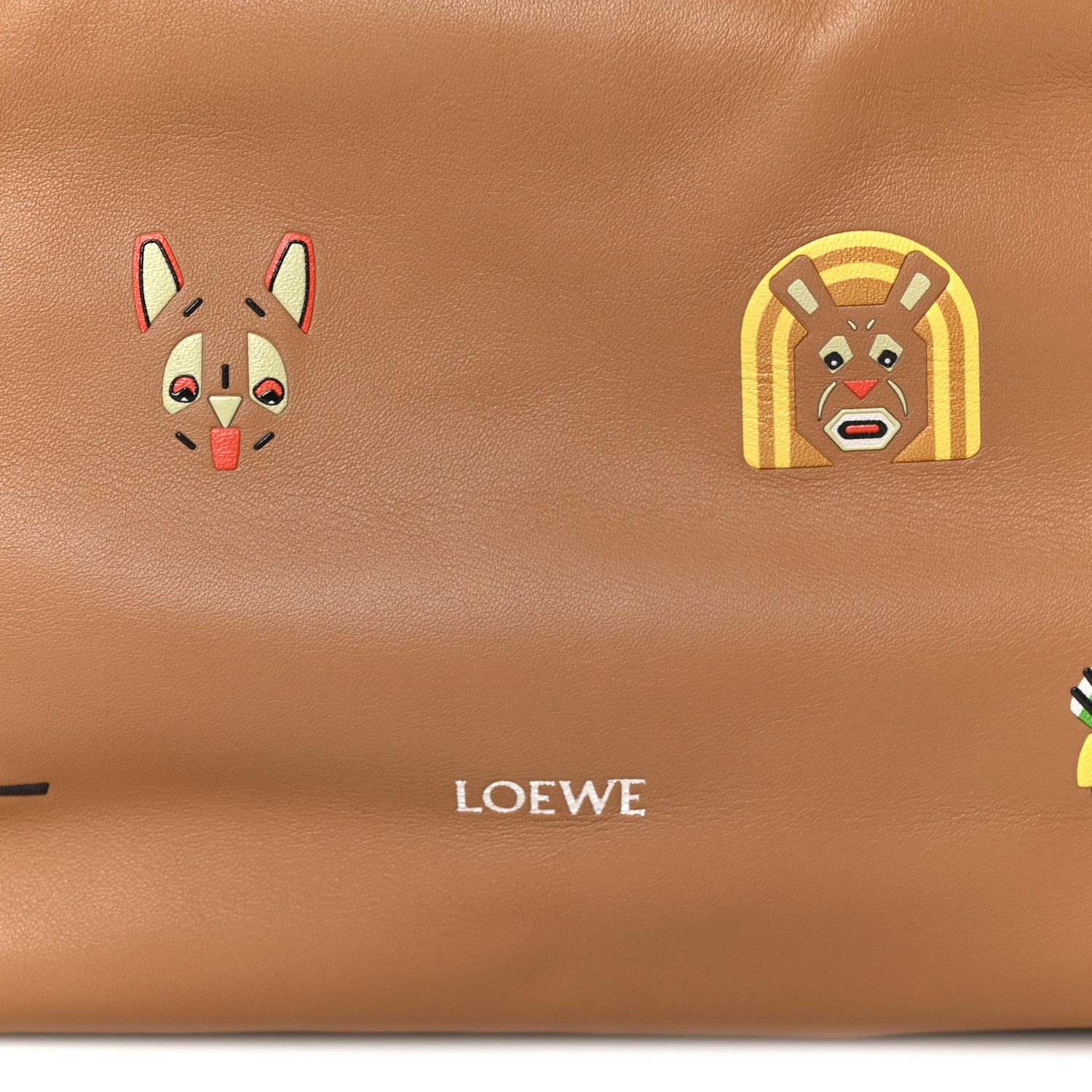 Loewe X Louis Wain Smooth Calfskin Futurist Cats Mini Flamenco Knot Clutch Mocha 8 of 11