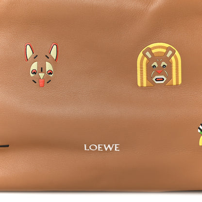 Loewe X Louis Wain Smooth Calfskin Futurist Cats Mini Flamenco Knot Clutch Mocha 8 of 11