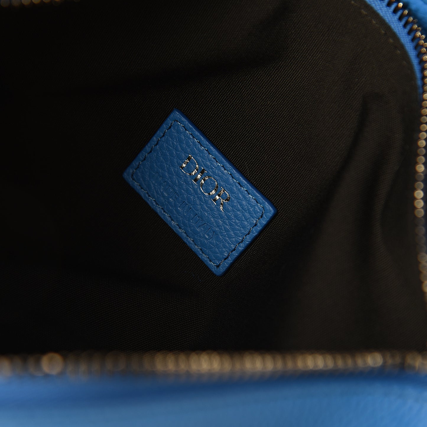 Grained Calfskin Kim Jones Saddle Bag Blue