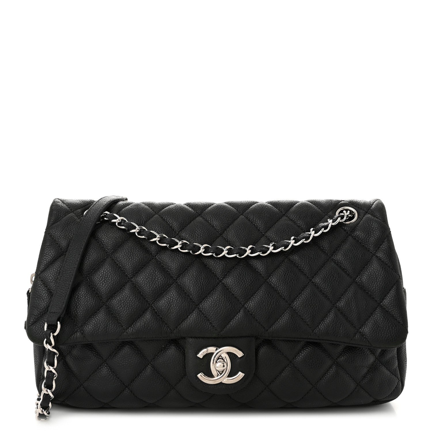 Chanel Caviar Quilted Jumbo Easy Flap Black 1 of 13
