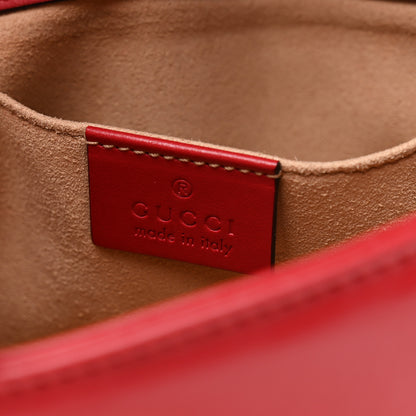 Gucci Calfskin Matelasse Mini GG Marmont Shoulder Bag Hibiscus Red 6 of 10