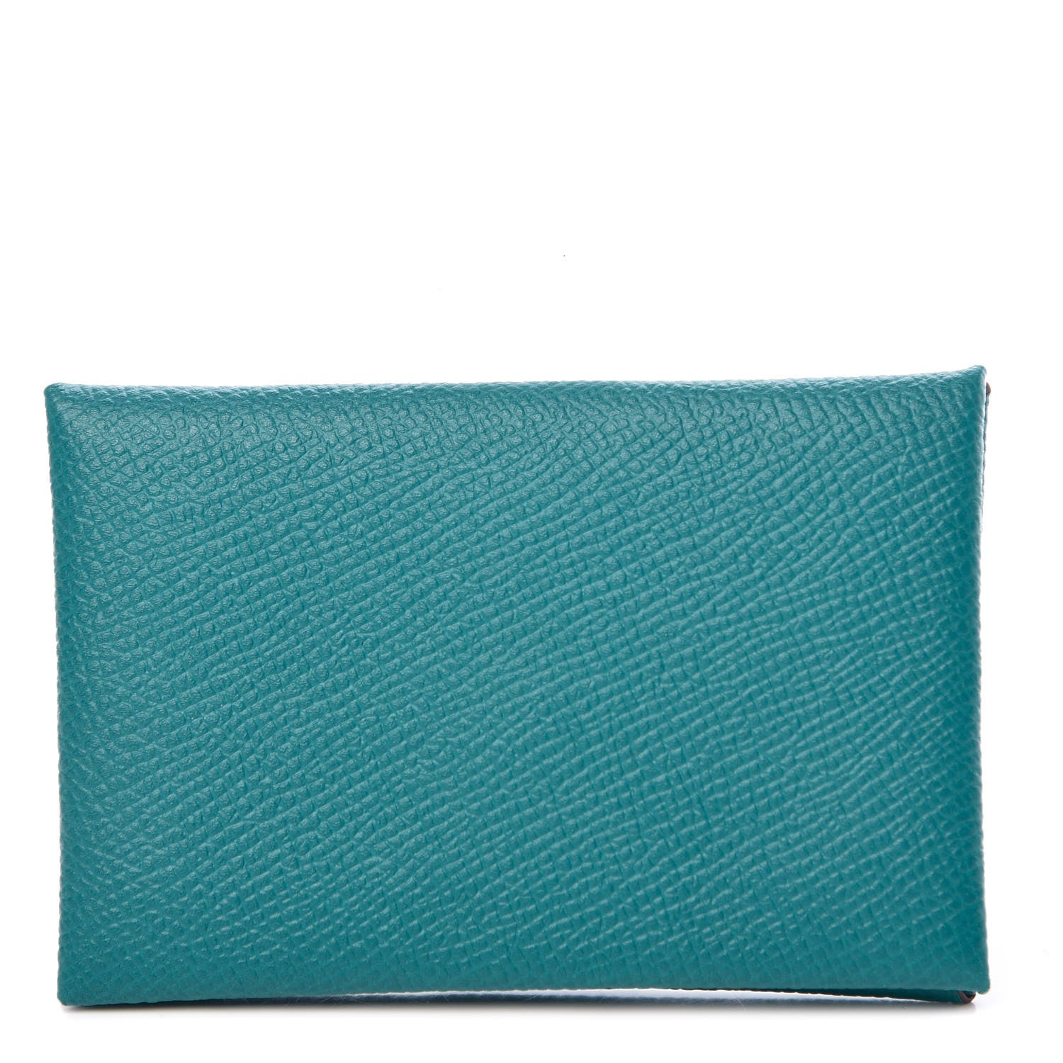 Hermes Epsom Calvi Card Case Bleu Paon 1 of 8