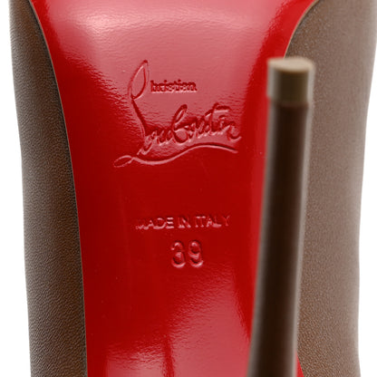 Christian Louboutin Nappa Hot Chick 100 Pumps 39 Brown 6 of 8