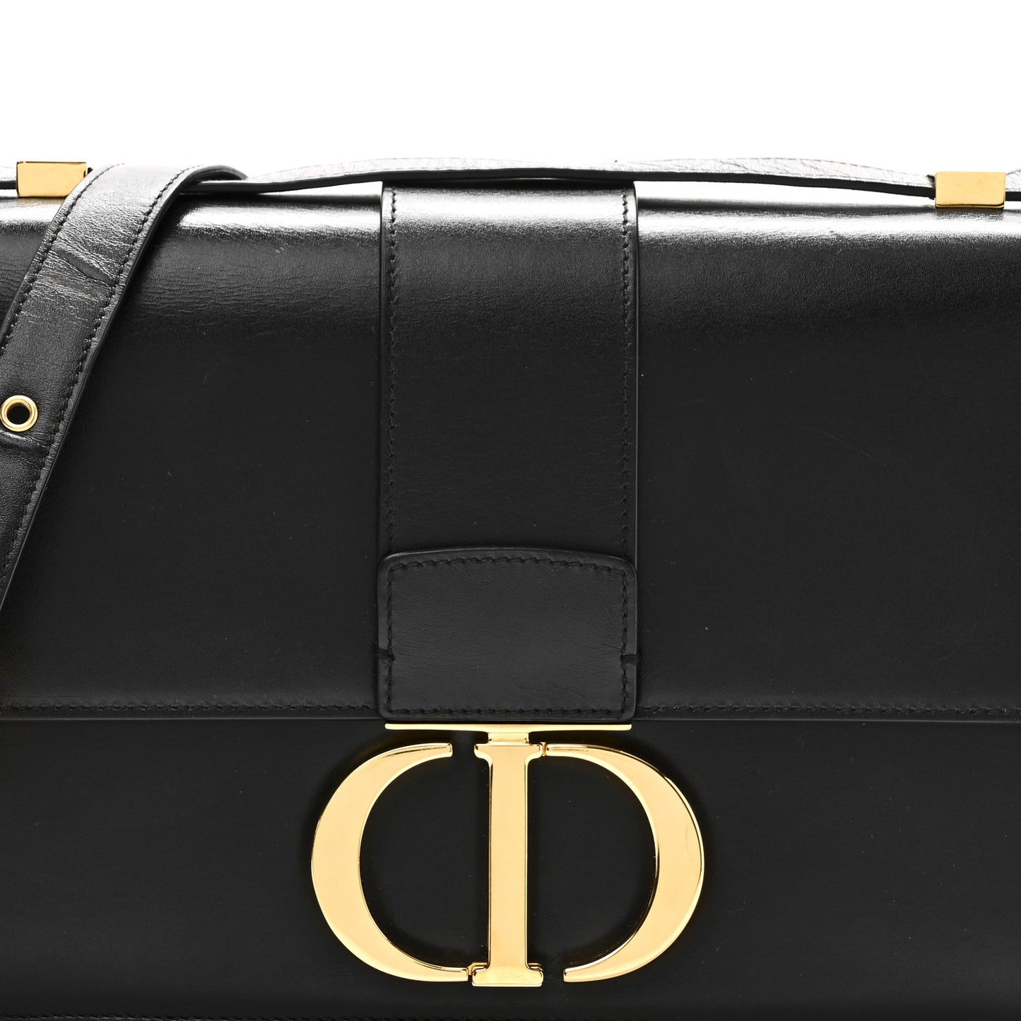 Smooth Calfskin 30 Montaigne Flap Bag Black