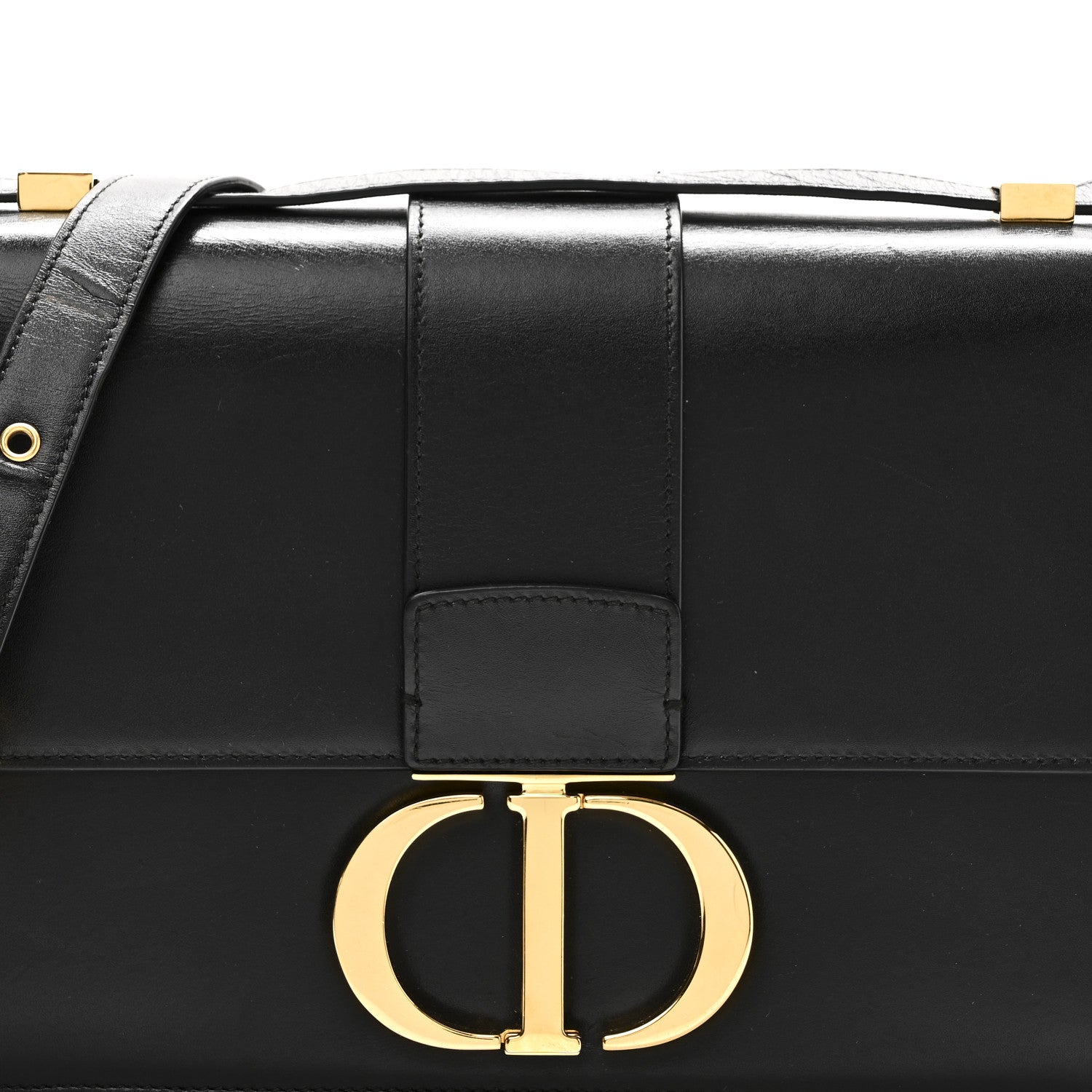 Christian Dior Smooth Calfskin 30 Montaigne Flap Bag Black 7 of 9