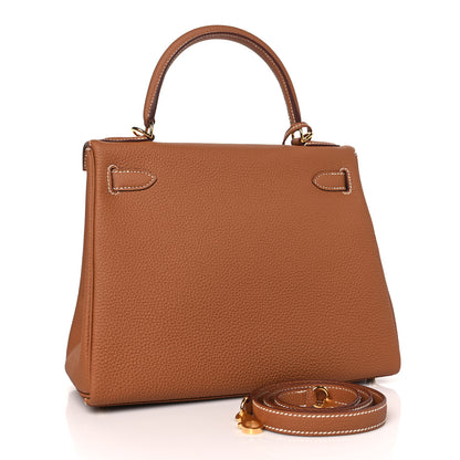 Hermes Togo Kelly Retourne 28 Gold 3 of 11