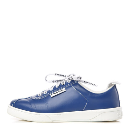 Chanel Calfskin Mens CC Sneakers 36 Royal Blue 1 of 14