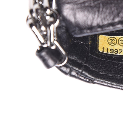 Chanel Metallic Aged Calfskin Quilted 2.55 Reissue Phone Case Black 12 of 16