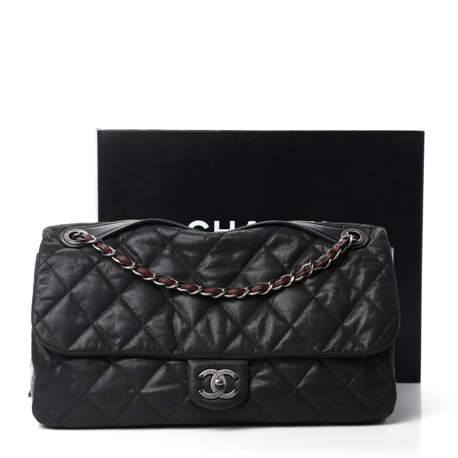 Chanel Iridescent Calfskin Jumbo In The Mix Flap Black 12 of 12
