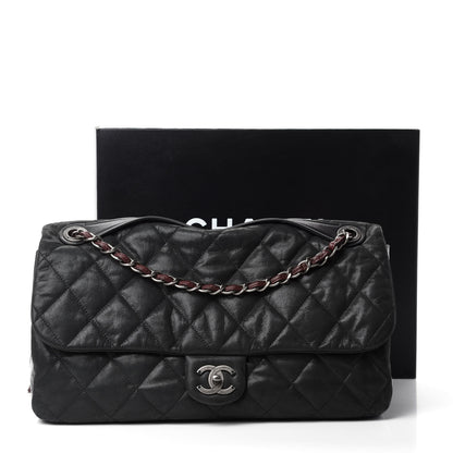 Chanel Iridescent Calfskin Jumbo In The Mix Flap Black 12 of 12