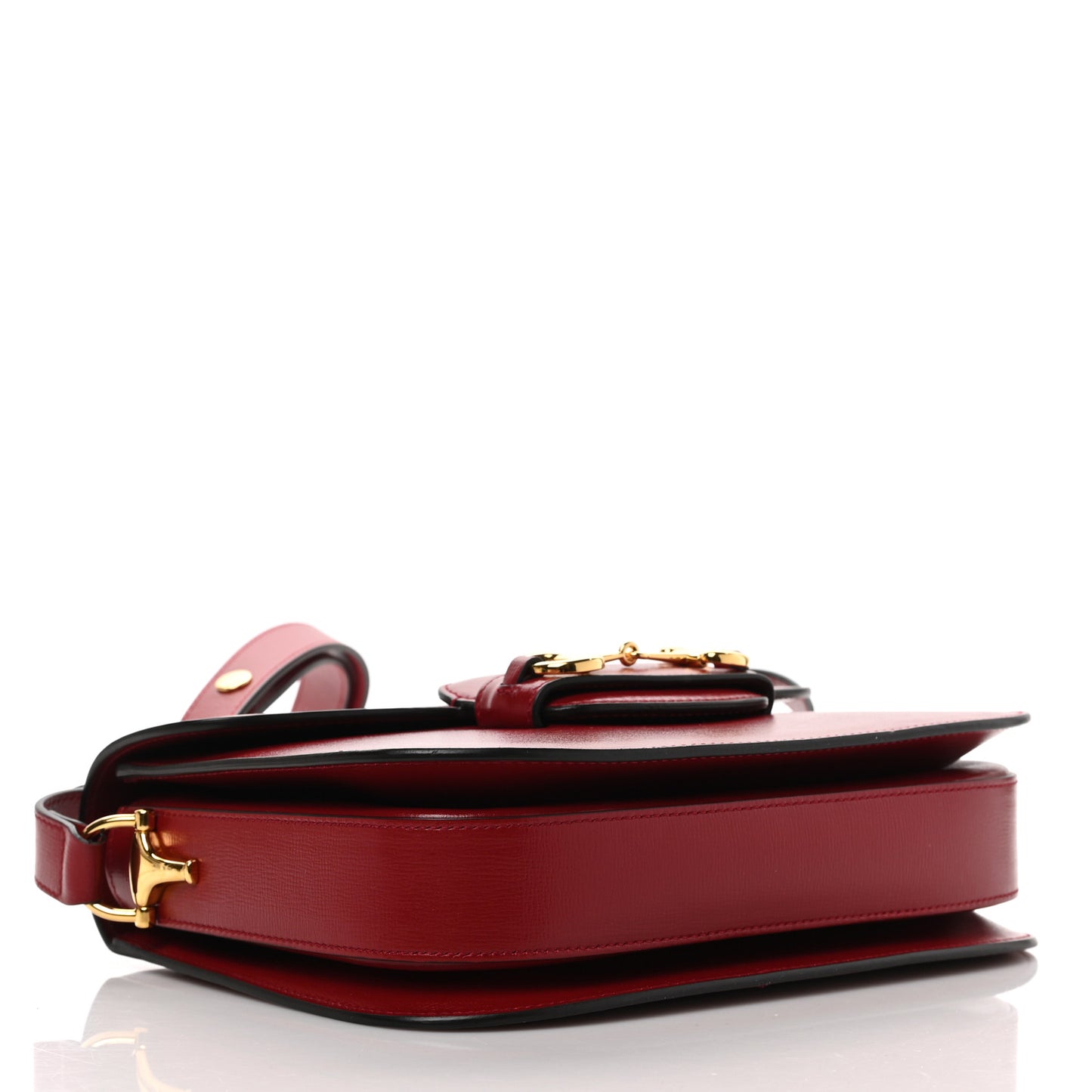 Azalea Calfskin Horsebit 1955 Shoulder Bag New Cherry Red