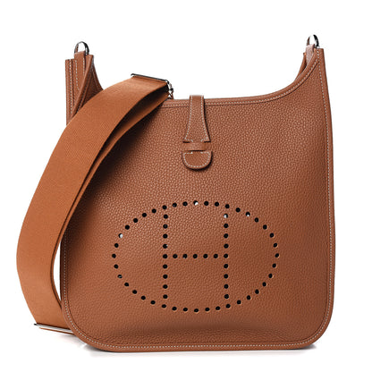 Hermes Taurillon Clemence Evelyne III PM Gold 1 of 10