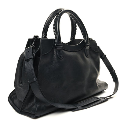 Balenciaga Grained Calfskin Neo Classic Black Hardware Medium City Black 3 of 10