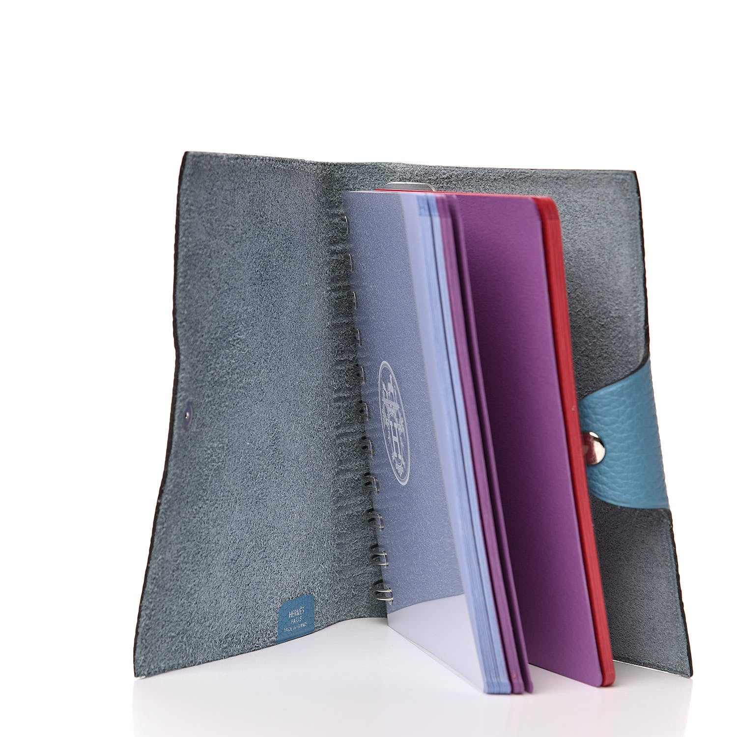 Hermes Taurillon Clemence Ulysse PM Notebook Cover Blue Jean 5 of 7