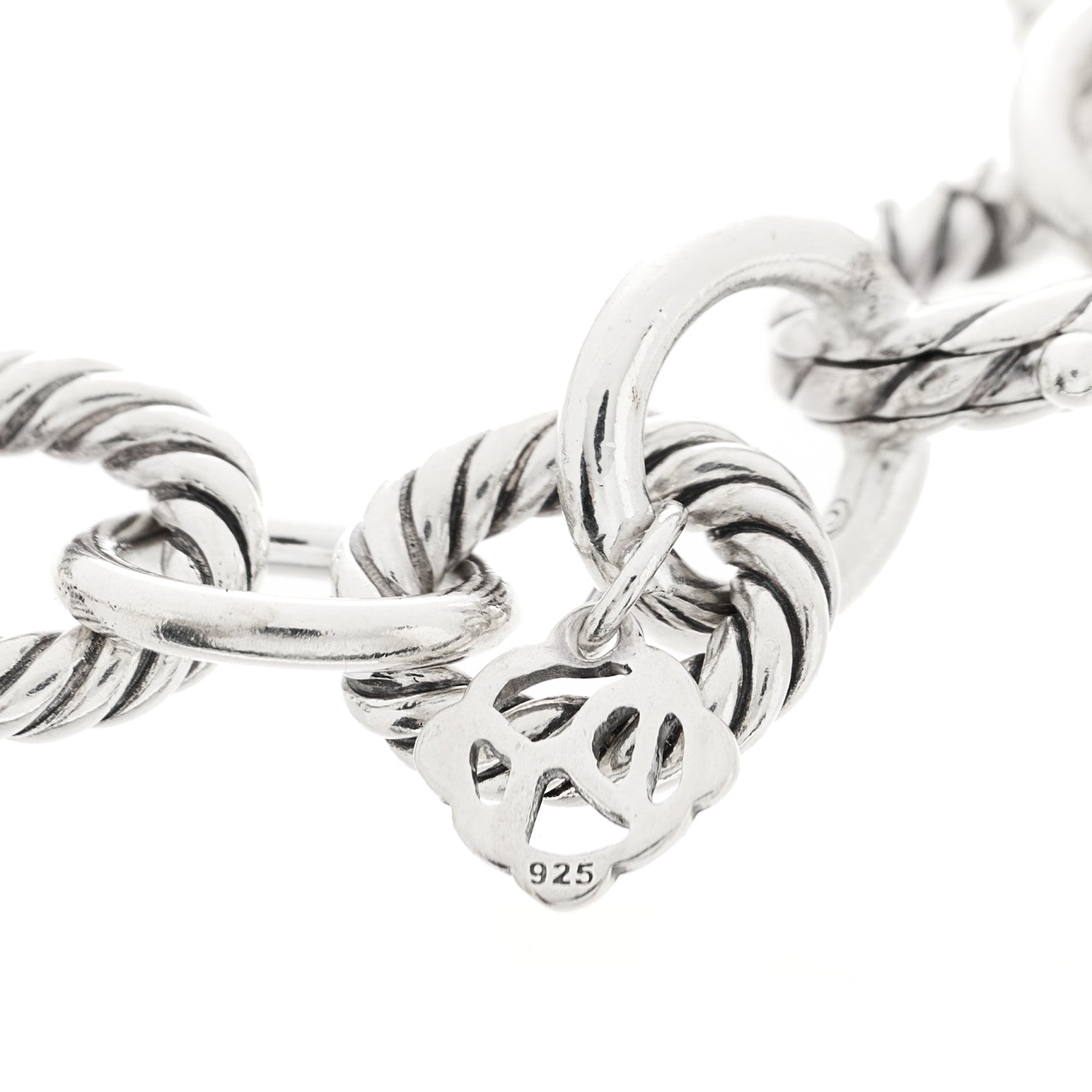 David Yurman Sterling Silver 10mm Medium Oval Link Bracelet 3 of 4