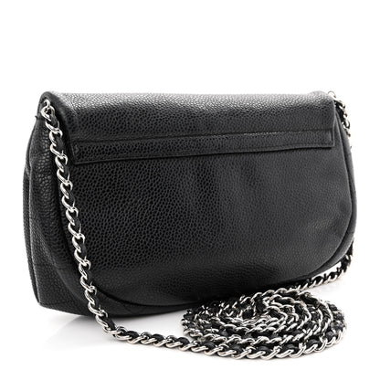 Chanel Caviar Half Moon Wallet On Chain WOC Black 3 of 12
