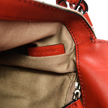 Burberry Canvas House Check Small Henham Crossbody Red 7 of 8