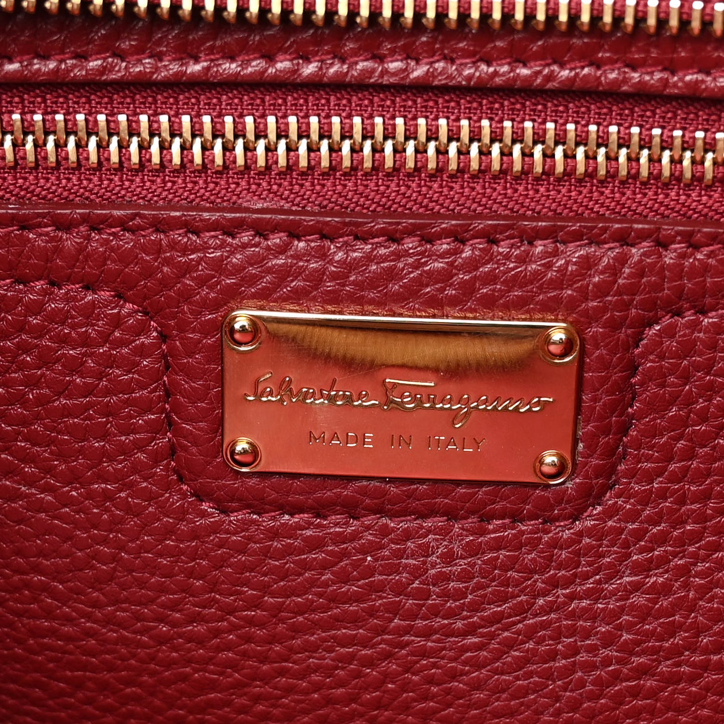 Calfskin Double Handle Medium Amy Tote Framboise