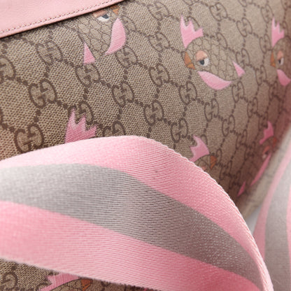 Gucci GG Supreme Monogram Zoo Birds Messenger Print Diaper Bag Pink 19 of 19