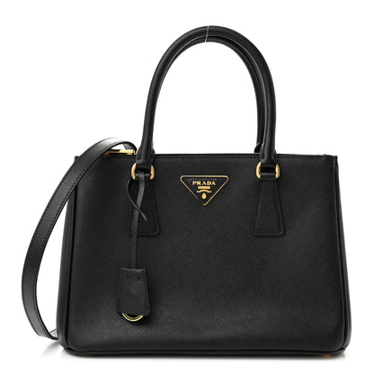 Prada Saffiano Small Galleria Double Zip Tote Black 1 of 10