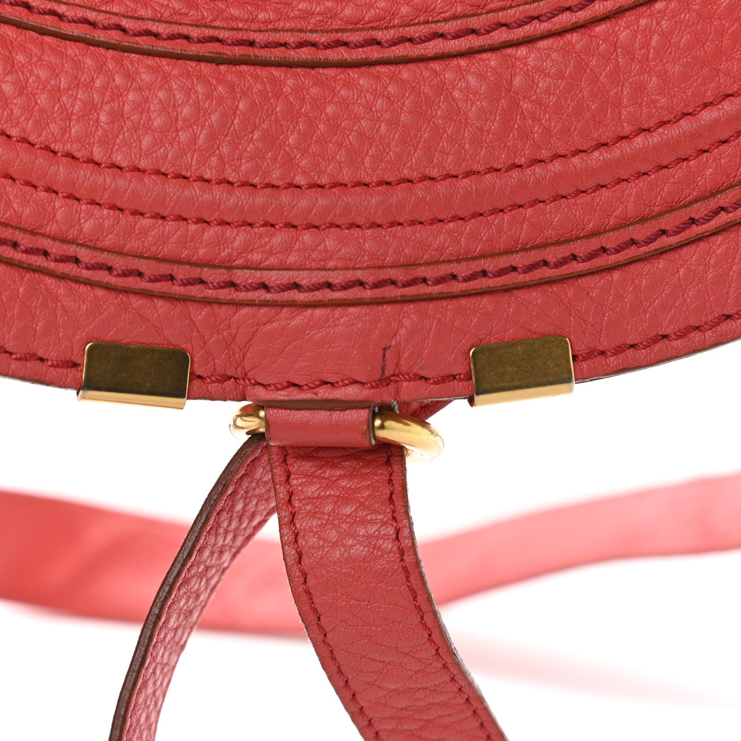 Chloe Grained Calfskin Medium Marcie Saddle Bag Pink 14 of 14