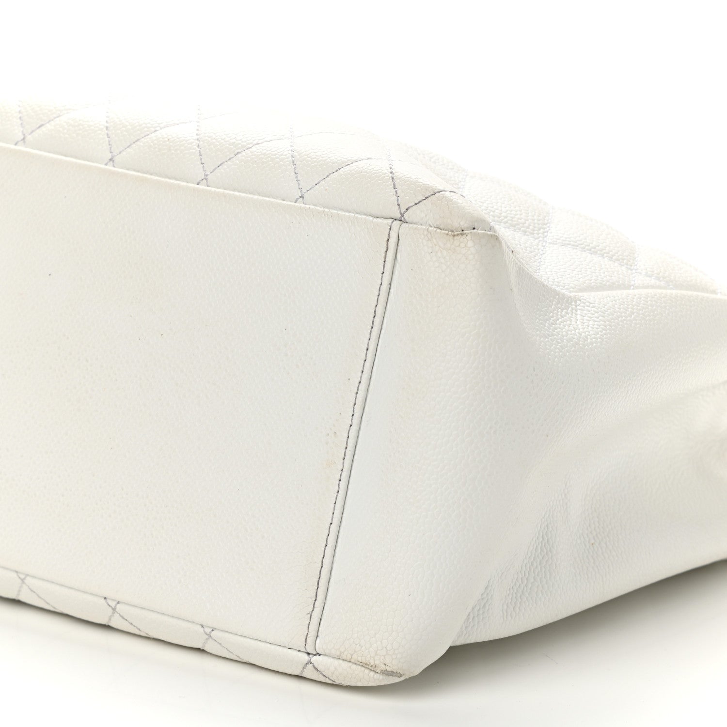 Chanel Caviar Quilted Grand Shopping Tote GST White 11 of 21