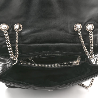 Saint Laurent Calfskin Y Quilted Monogram Medium Loulou Chain Satchel Black 5 of 11