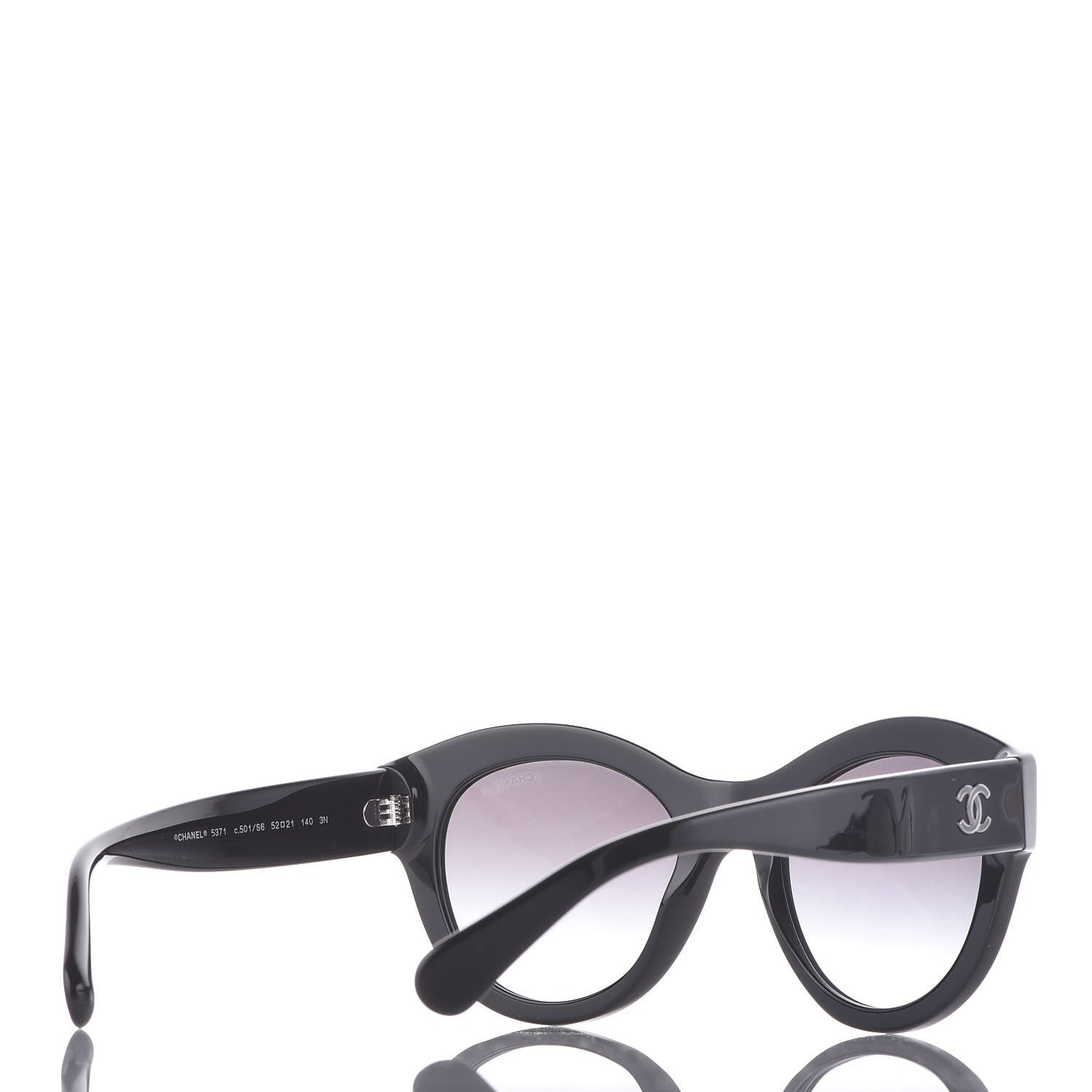 Chanel Acetate Butterfly Sunglasses 5371 Black 4 of 8