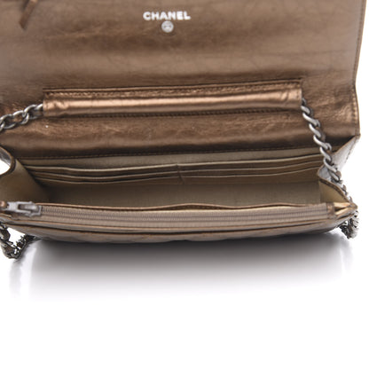 Chanel Metallic Aged Calfskin Quilted Reissue Wallet On Chain WOC Bronze 5 of 14