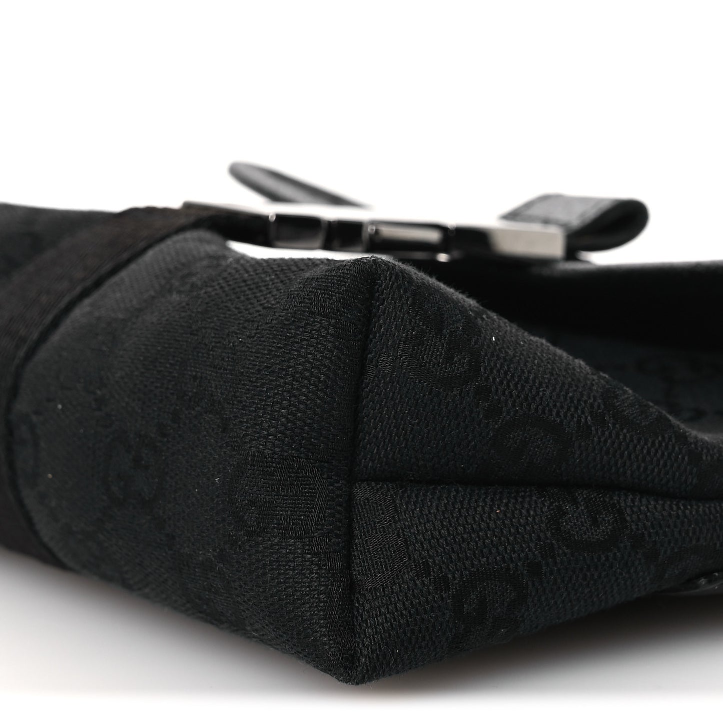 GG Monogram Web Buckle Belt Bag Black