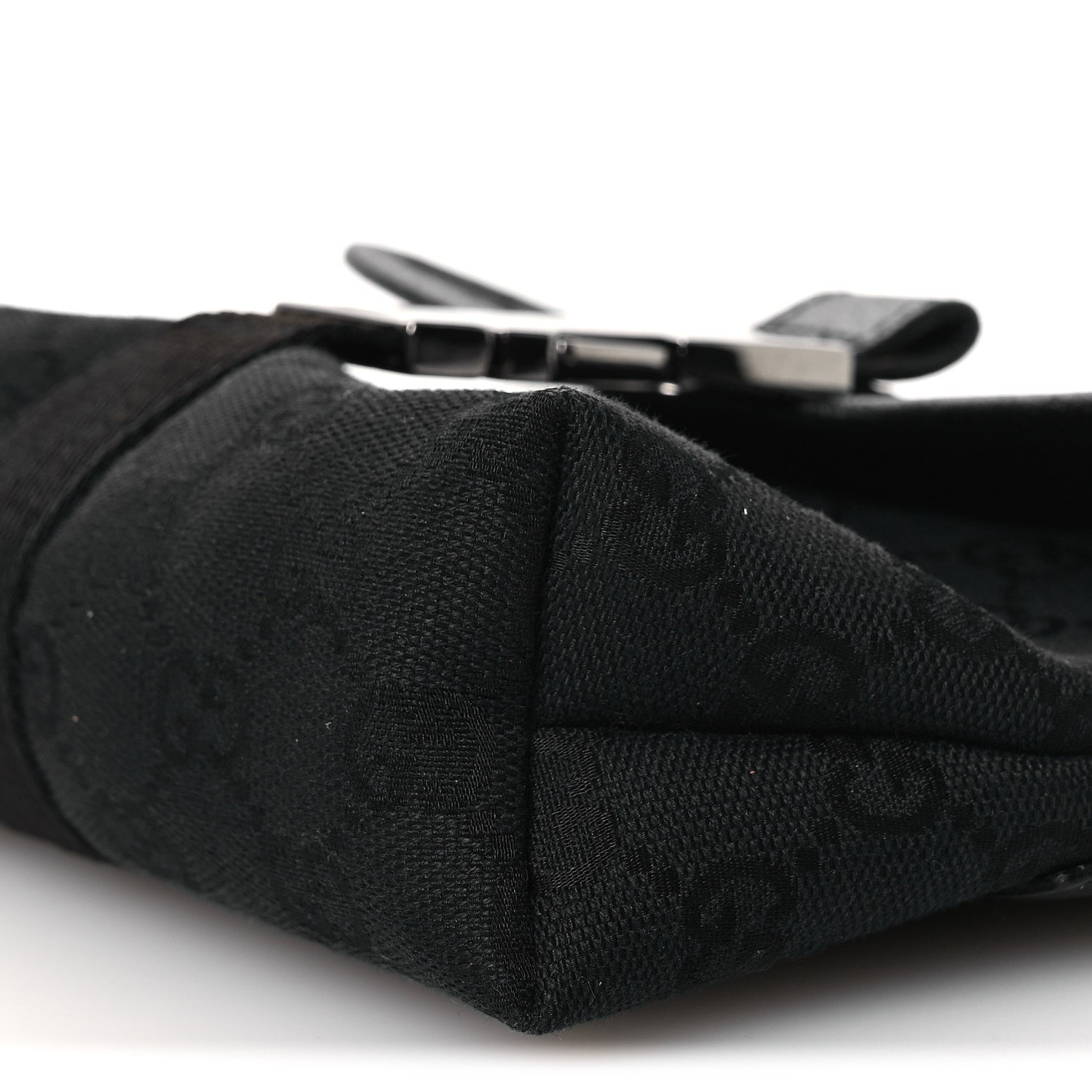 Gucci GG Monogram Web Buckle Belt Bag Black 10 of 11