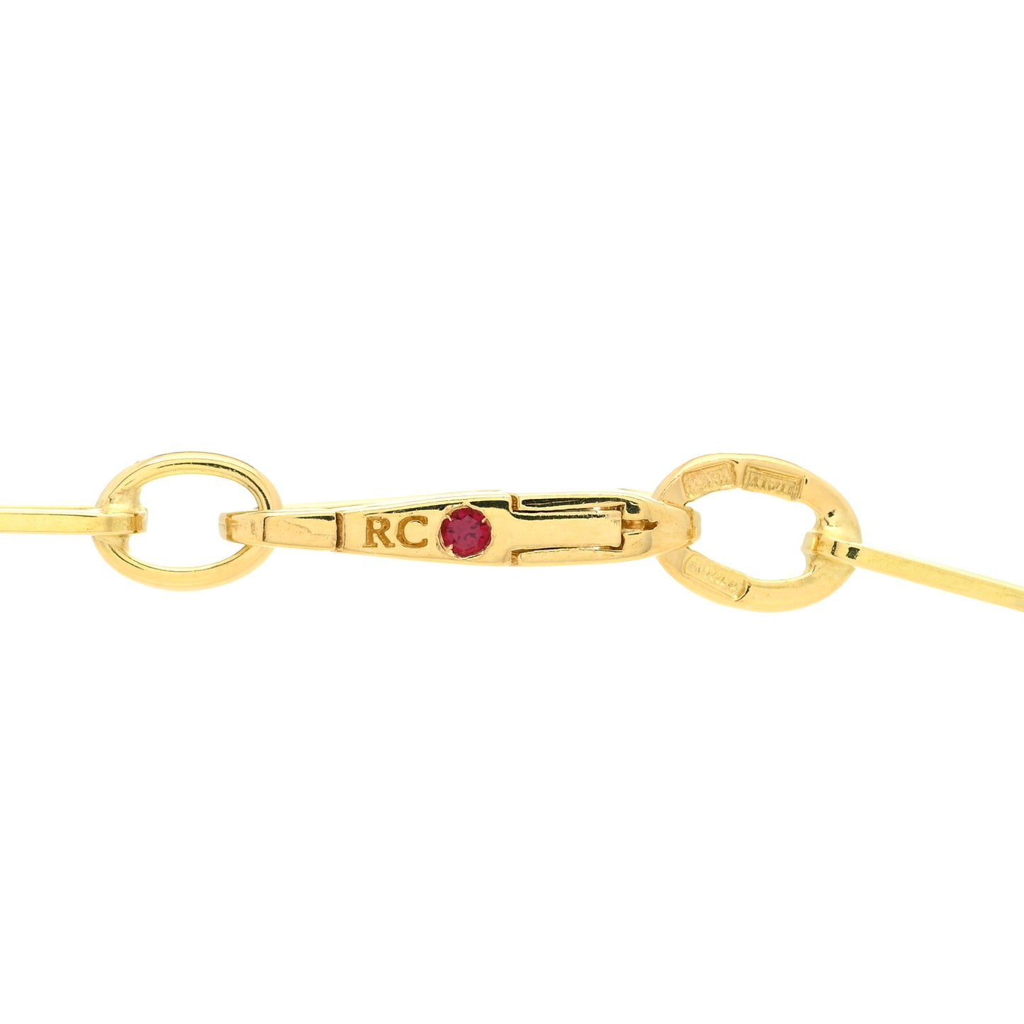 18K Yellow Gold Paper Clip Link Necklace