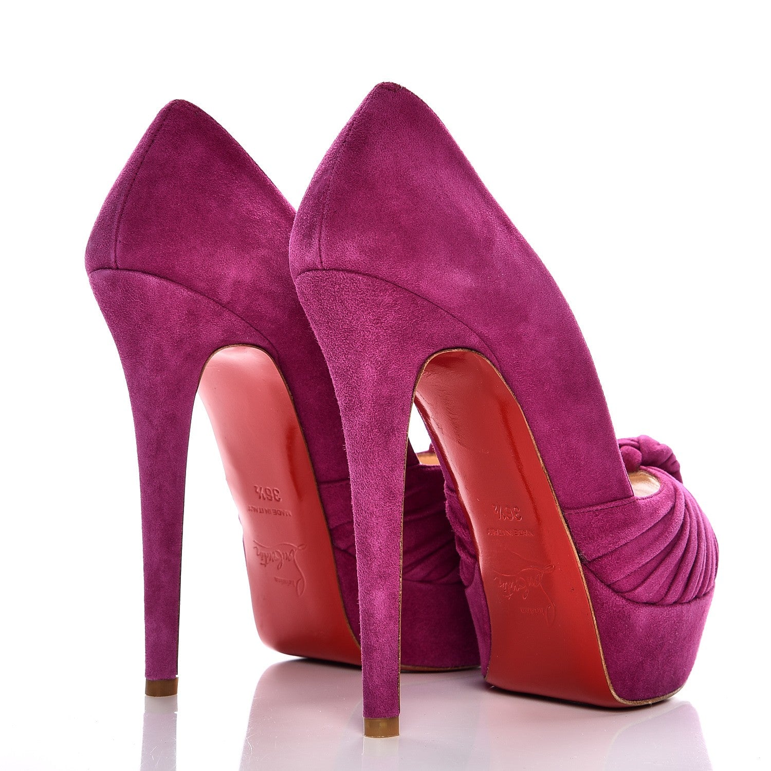 Christian Louboutin Suede Greissimo 140 Pumps 36.5 Framboise 4 of 8