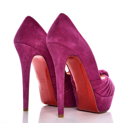 Christian Louboutin Suede Greissimo 140 Pumps 36.5 Framboise 4 of 8