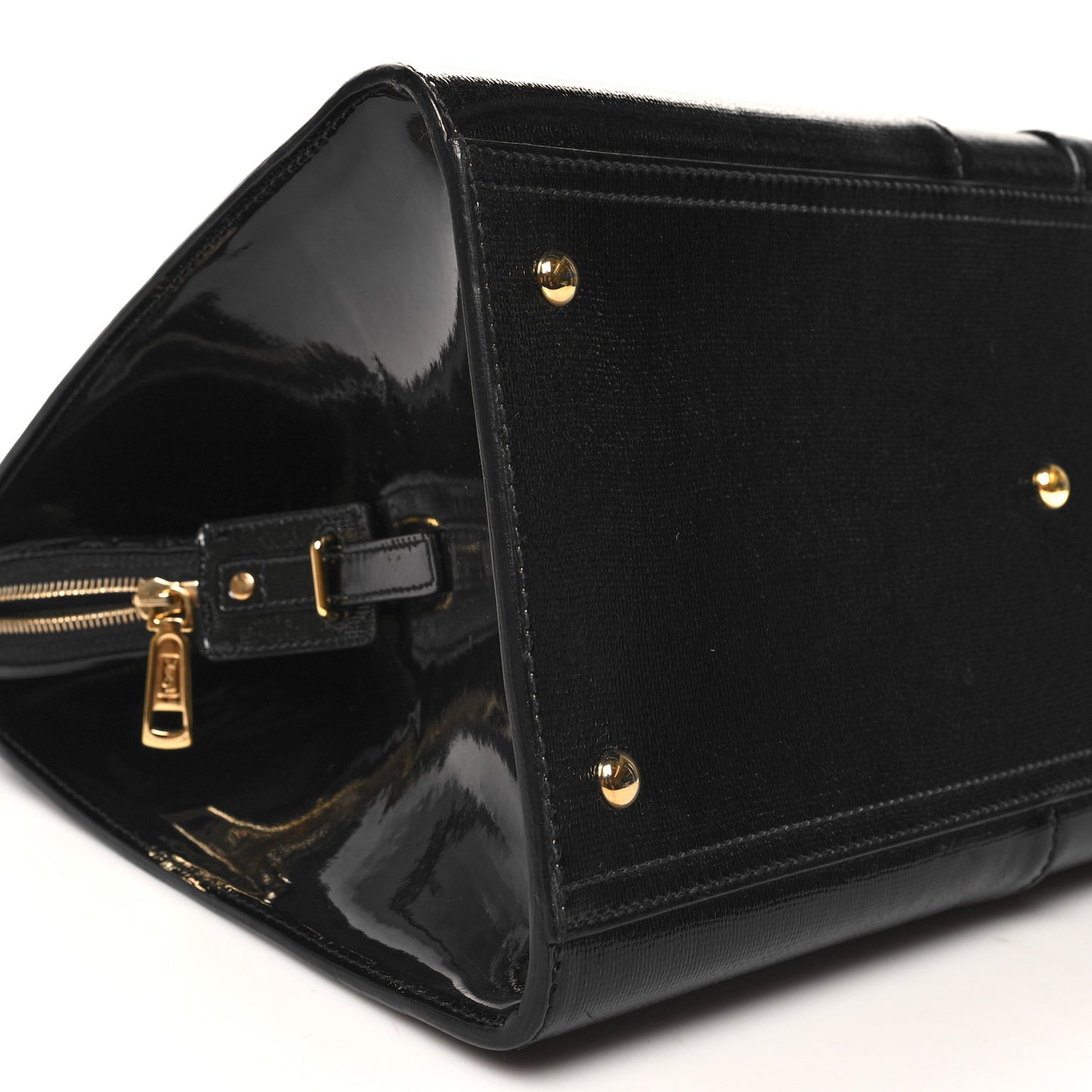 Textured Patent Leather Large Cabas Chyc Black