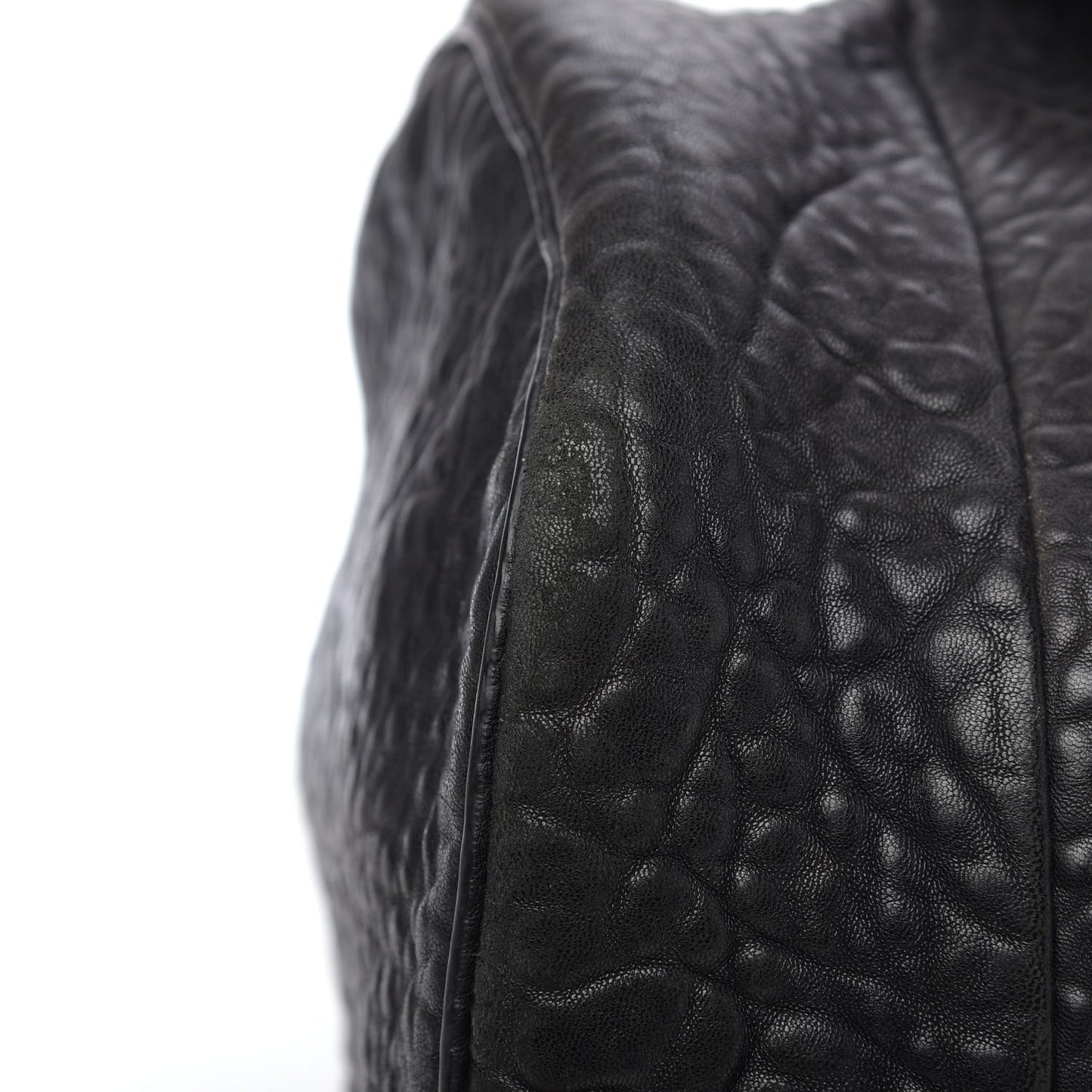 Pebbled Lambskin Rocco Black Rose Gold Hardware