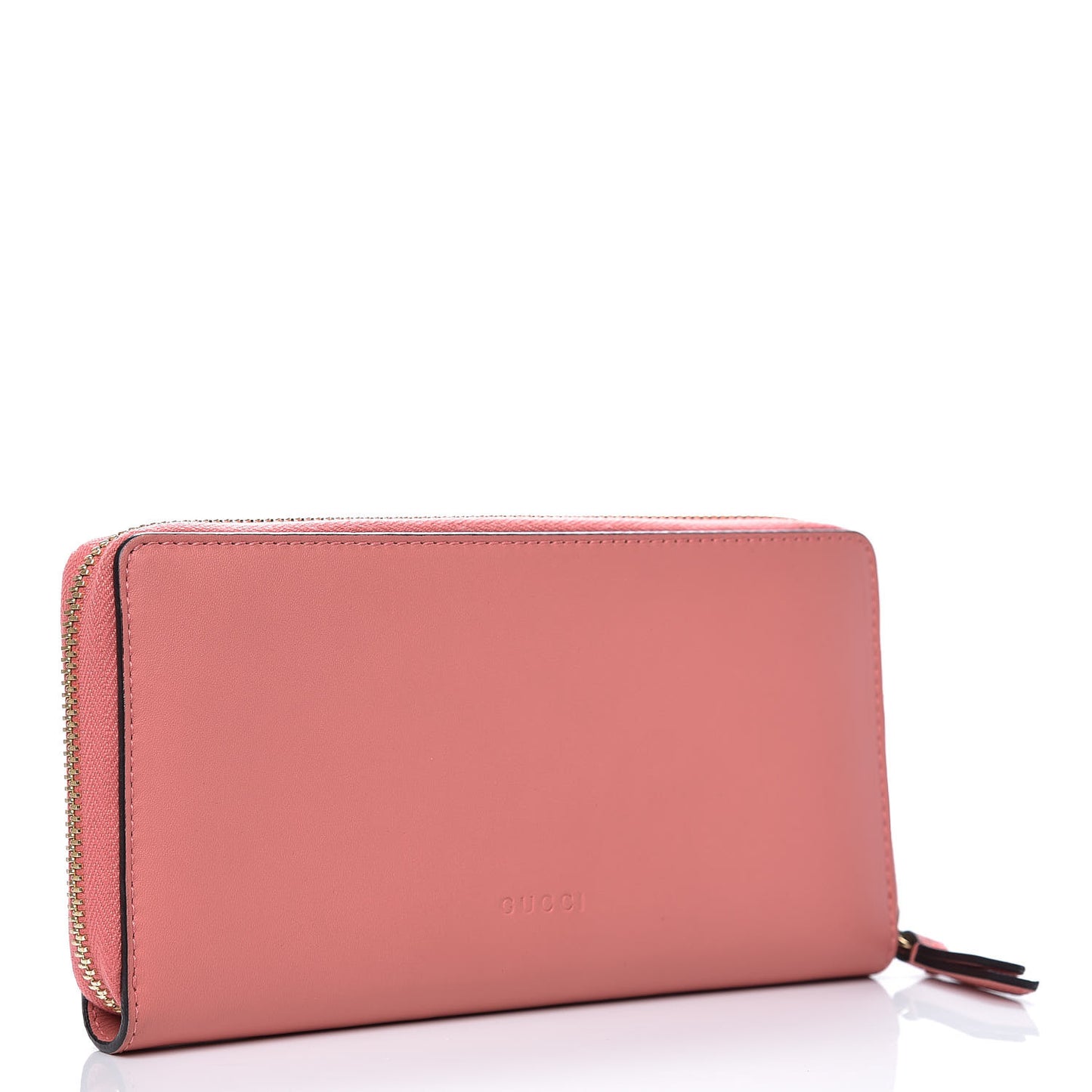 Lambskin GG Bow Zip Around Wallet Light Pink