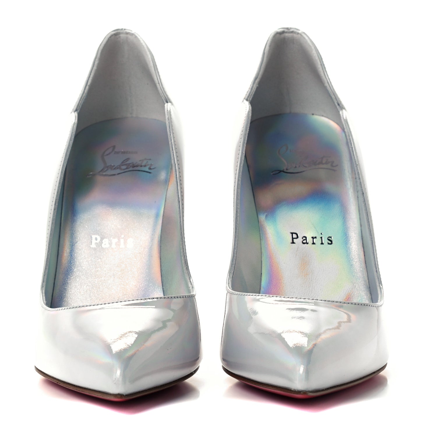 Metallic Patent Hot Chick 100 Pumps 35.5 White