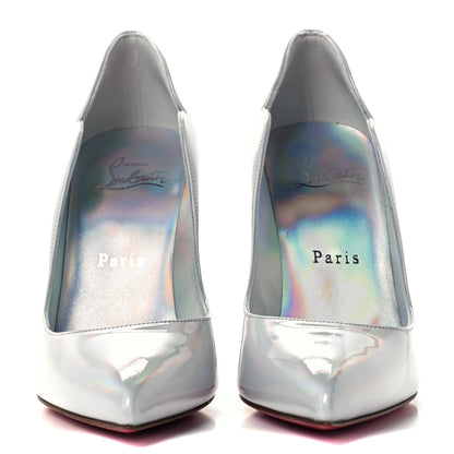 Christian Louboutin Metallic Patent Hot Chick 100 Pumps 35.5 White 2 of 10
