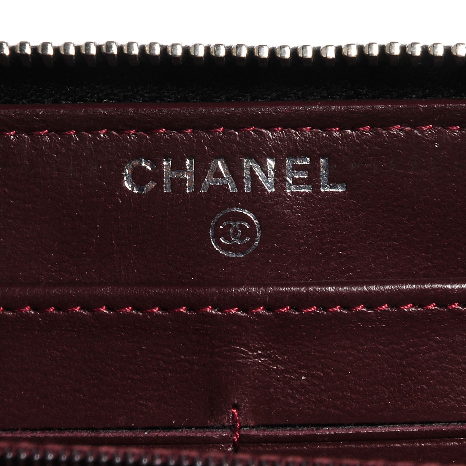 Chanel Lambskin Quilted Large Zip Around Wallet Black 6 of 8