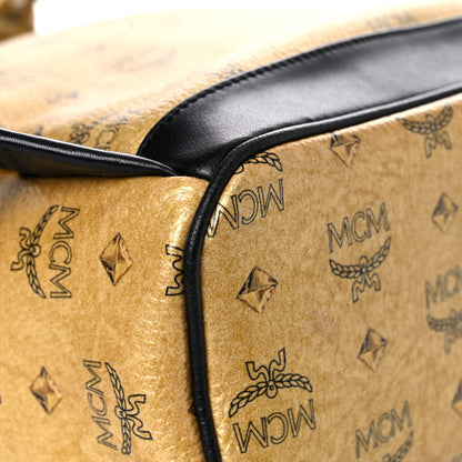 MCM Metallic Visetos Studded Small Dual Stark Backpack Gold 9 of 17