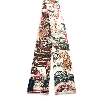 Louis Vuitton Silk Voyage Extraordinaire Bandeau Scarf Beige 2 of 3