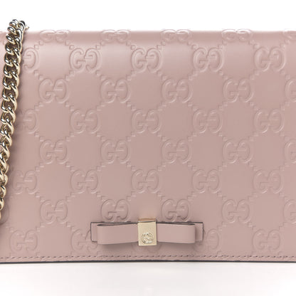 Gucci Guccissima Signature Bowy Chain Wallet Dark Cipria 8 of 8