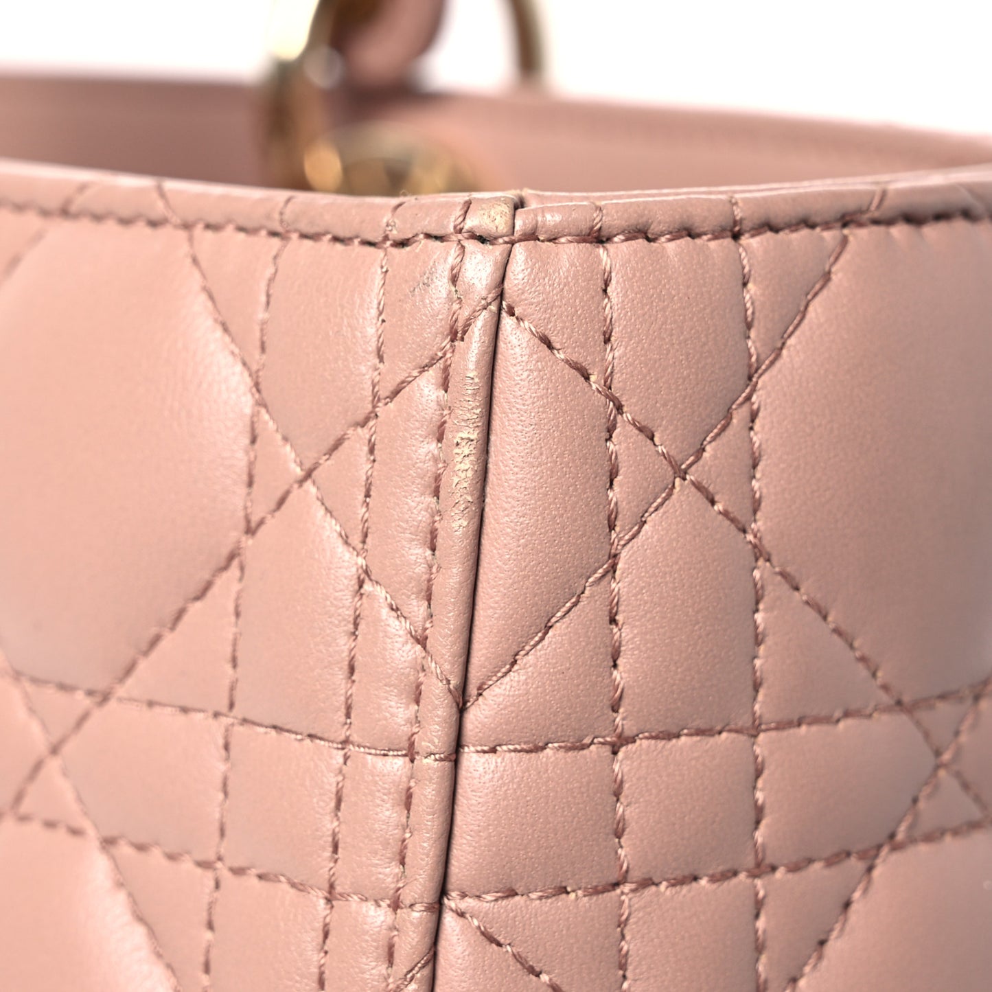 Lambskin Cannage Large Lady Dior Beige