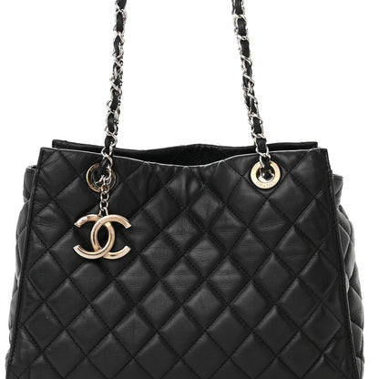 Chanel Calfskin Quilted Small Chic and Soft Shopping Tote Black 3 of 15