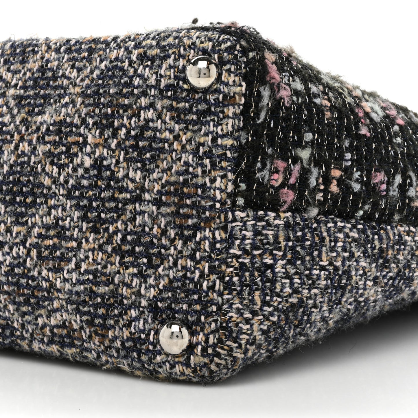 Tweed Quilted Cambon Tote Black